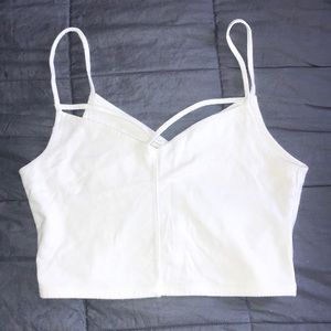 white crop top
